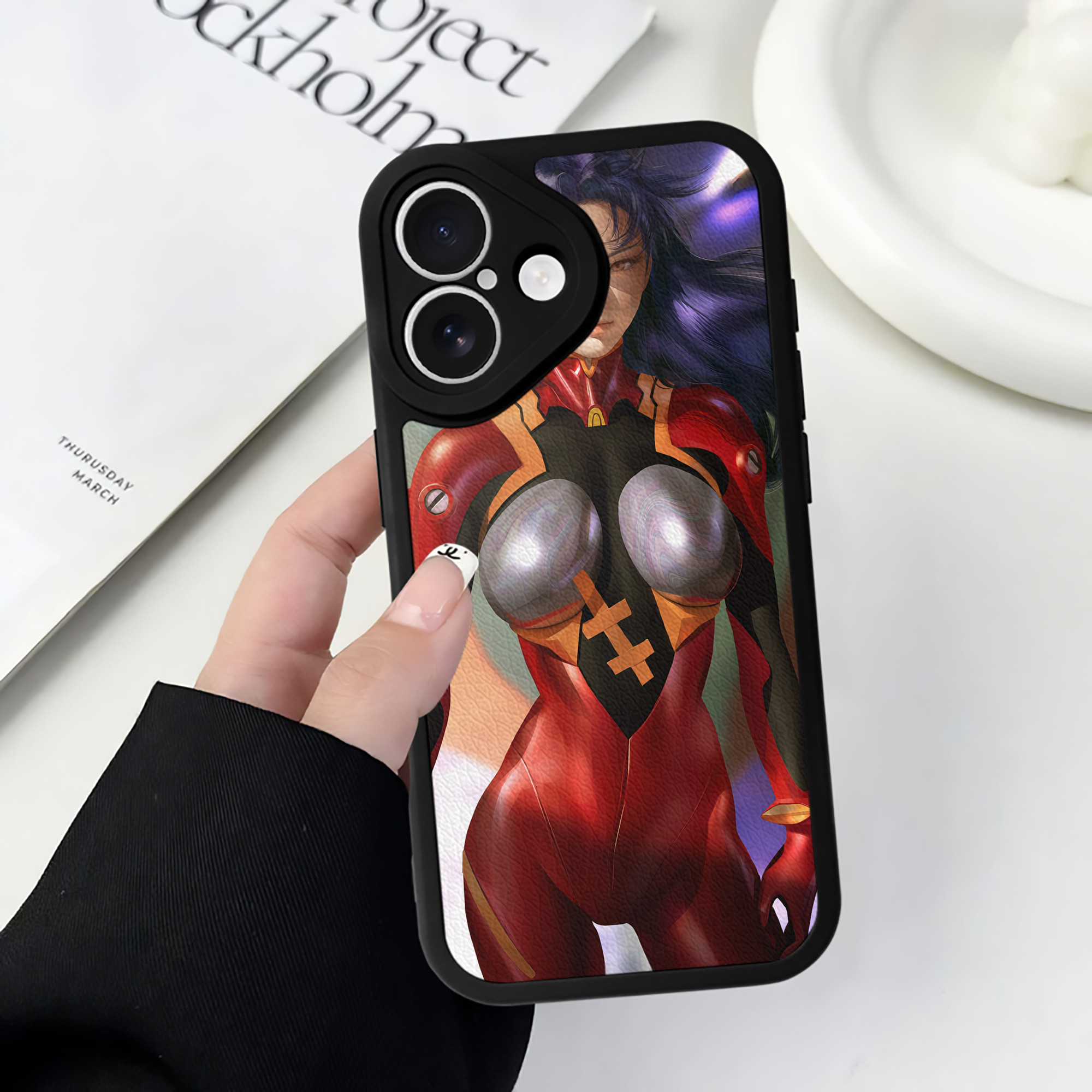 （画像用） EVA 新世紀エヴァンゲリオン 【iPhone 16シリーズ対応】シリコンスマホケース（レザー調） 材質：シリコン